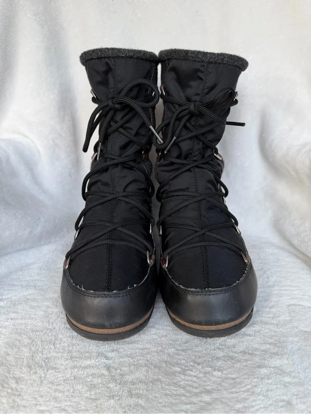 Tecnica We Vienna Felt Moon Boot Waterproof Insulated Wool Black Brown Size 7